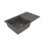 Кухонная мойка Lemark IMANDRA 840 врезная прямоугольная с крылом из кварцгранита цвет: Серый шёлк (9910035)