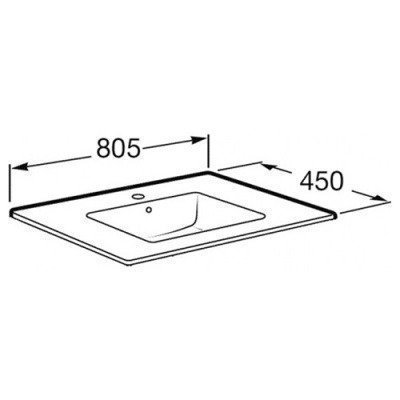 Раковина накладная Roca - Victoria Nord 80x45 белая (32799C000) Раковина накладная Roca - Victoria Nord 80x45 белая (32799C000)