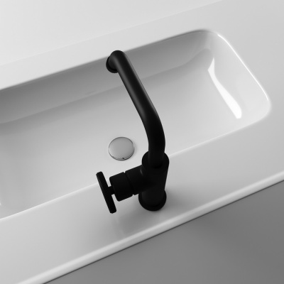 Смеситель для умывальника, черный, Grange, IDDIS (GRABLR0i01)