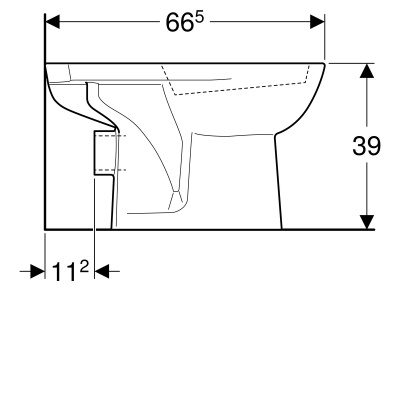 Чаша напольного унитаза Geberit Renova (203820000)