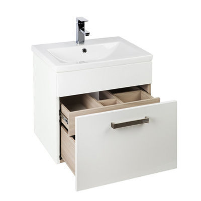 Тумба с умывальником, 50 см, подвесная, белая, New Mirro, IDDIS (NMIR50Wi95K)