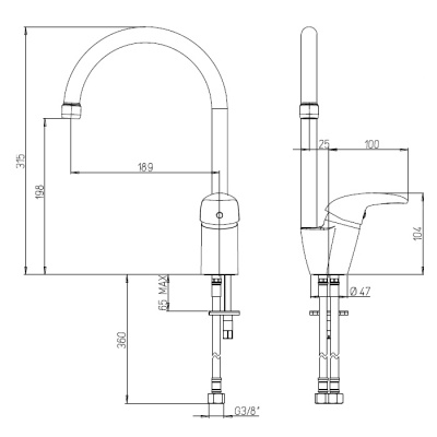 Смеситель для кухни Paini Sicily (632L570PNLMKM)