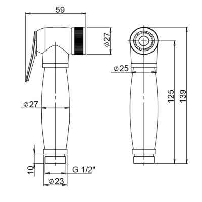 Лейка для гигиенического душа Paini (53CR174KIT)
