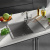 Кухонная мойка Lemark IMANDRA 640 врезная прямоугольная с крылом из кварцгранита цвет: Грей (9910021)