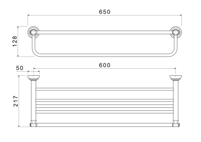Полка для полотенец AQUATEK КЛАССИК (AQ4515CR)