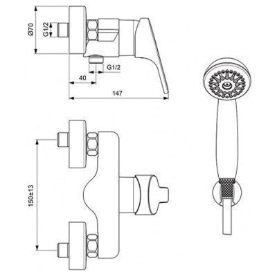 Смеситель для душа Vidima - Form (BA065AA)