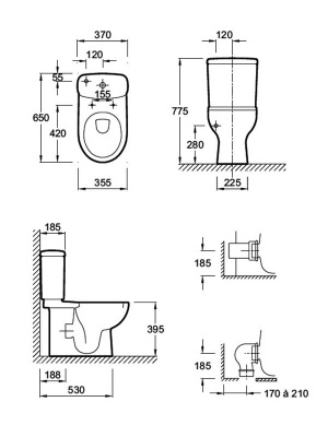 Бачок для унитаза Jacob Delafon - Panache (E1368-00)