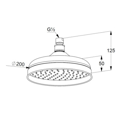 KLUDI 1926 Верхний душ, хром (2751005)