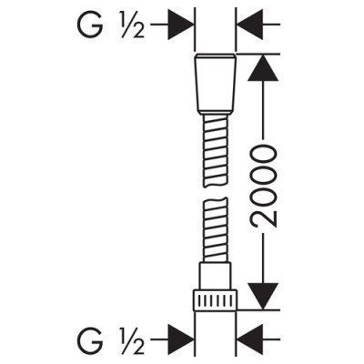 Шланг Hansgrohe - Metaflex 2.00 м ½´ (28264000)