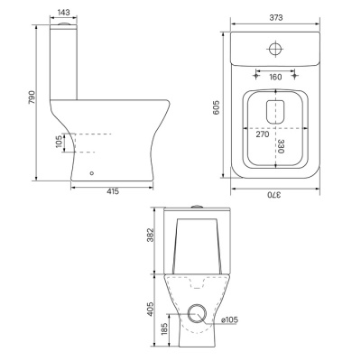 Унитаз-компакт безободковый, Torr, IDDIS (TORRDSEi24)