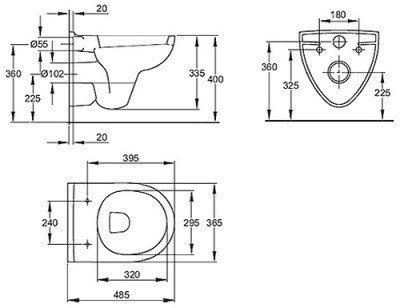 Унитаз подвесной Jacob Delafon - Odeon Up (E4705-00)