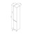 AM.PM X-Joy, шкаф-колонна, напольный, правый, 30 см, двери, цвет: белый, глянец (M85ACSR0306WG)