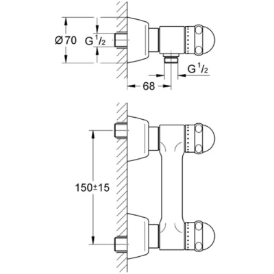 Sentosa Смеситель д/душа Grohe (26347000) витринный образец