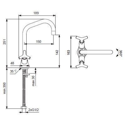 Смеситель для раковины Vidima - Trinity (BA259AA)