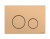 Кнопка Cersanit TWINS пластик золотой матовый (63524)