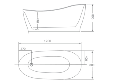 Ванна Calypso ALICANTE 170 1700x800x800 отдельностоящая (8C-092-170)