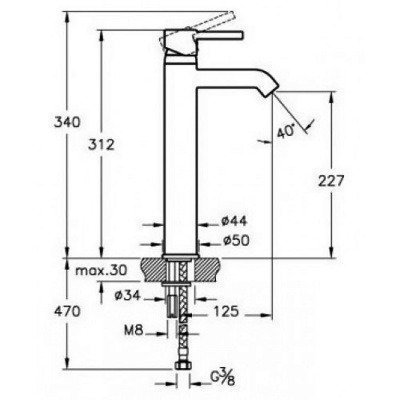 Смеситель для раковины Vitra - Minimax-S (A41990EXP)