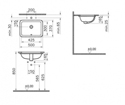 Раковина VitrA S20 43.5X30.5 (5474B003-0618) Раковина VitrA S20 43.5X30.5 (5474B003-0618)