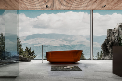 Прозрачная ванна ABBER Kristall коричневая (AT9706Opal)