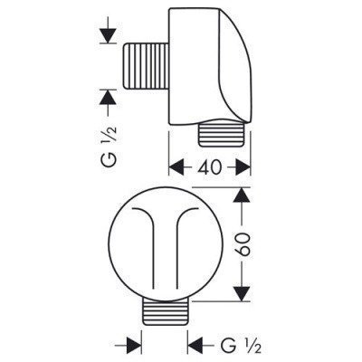 Шланговое соединение Hansgrohe - Fixfit E (27454000)
