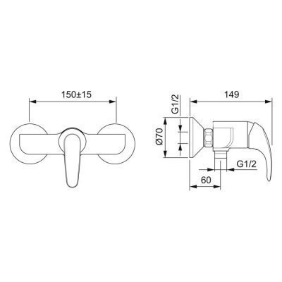 Oras Polara Смеситель для душа 1470Y