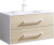 Подвесная тумба Aqwella Miami с двумя ящиками с умывальником из литьевого мрамора (MAI0110)