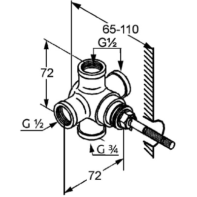Внутренняя часть переключателя KLUDI на 2 положения (2975100) Внутренняя часть переключателя KLUDI на 2 положения (2975100)