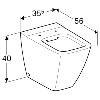 Унитаз напольный приставной безободковый Geberit iCon Square (211910000)
