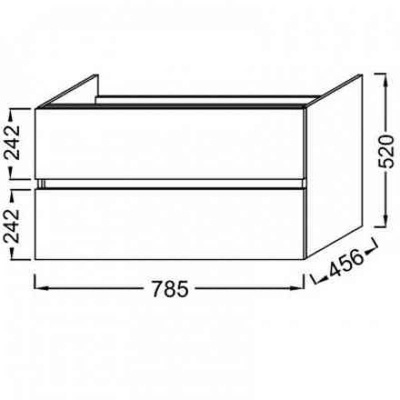 Тумба под раковину Jacob Delafon Tolbiac 80 см, 2 ящика, цвет Дуб Давос натуральный (EB2382-E75)