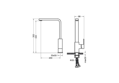 Смеситель для кухни AQUATEK ЛИБРА (AQ1680CR)