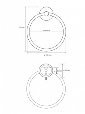 Кольцо Bemeta - WHITE для полотенец, белый (104104064)