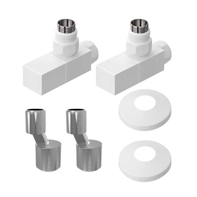 Комплект подключения Lemark LM03412SW с квадратными вентилями, белый (LM03412SW)