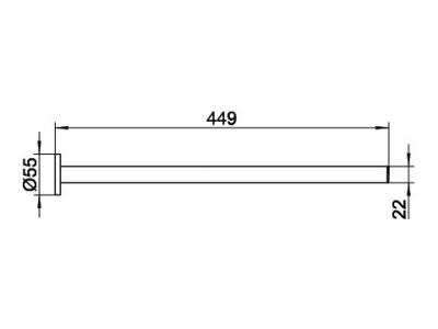 Полотенцедержатель Keuco Plan 45 см, одинарный (14920010000)