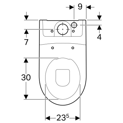 Чаша напольного унитаза безободковая Geberit iCon (200460000)
