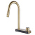 Смеситель ABBER Wasser Kreis для кухни с выдвижной лейкой, золото матовое (AF8114G)