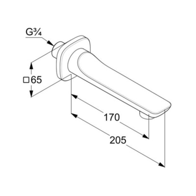 KLUDI AMEO Излив для ванны (4150505)