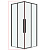 1/2 душ.ограждения 1/2.К33.01.12.42.00 Galaxy (120*195) графит сатин, стекло прозрачное, 1 место (1/2.K33.01.12.42.00)