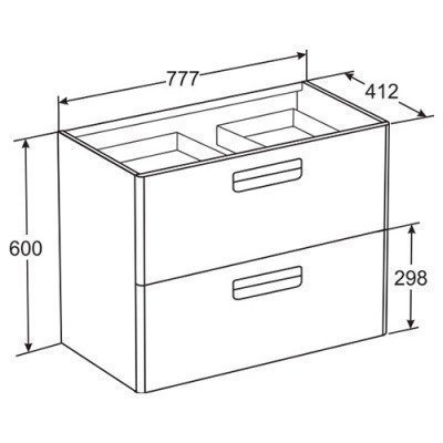Модуль д/умывальника Roca - the Gap 80 см белый (ZRU9302732)