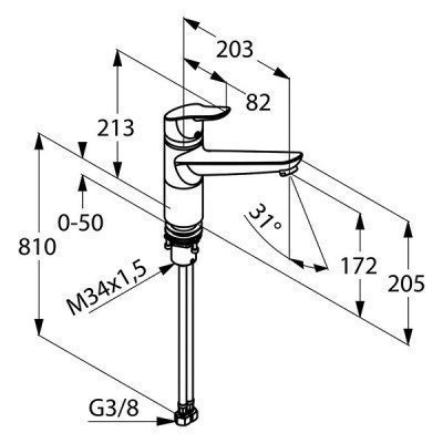 Смеситель для кухни  Kludi  -  OBJEKTA (325780575)