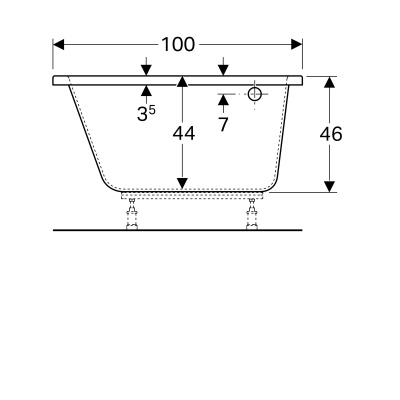Ванна асимметричная угловая 150x100 Geberit Renova (657350000) Ванна асимметричная угловая 150x100 Geberit Renova (657350000)