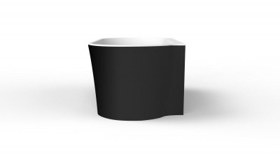 Акриловая ванна BELBAGNO белая матовая внутри, черная матовая снаружи (BB409-1700-800-W/NM)