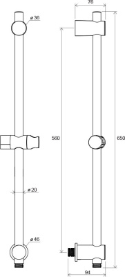 Держатель подвижной Ravak 975.00 (X07P342)