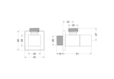 Угловой переходник AQUATEK (AQ2453CR)