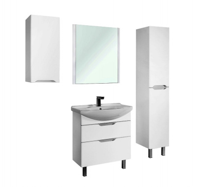 Тумба напольная/подвесная с умывальником Dreja - Laguna Plus 65, 2 ящика, органайзер (99.0105)