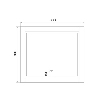 Зеркало с подсветкой, 80 см, Oxford, IDDIS (ЗЛП110)