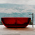 Прозрачная ванна ABBER Kristall красная (AT9703Rubin)
