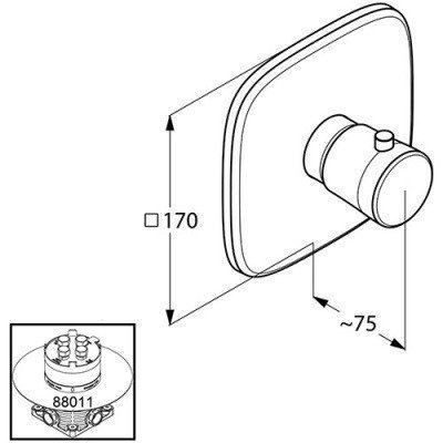 Термостатический смеситель для душа Kludi - Ambienta (537290575)