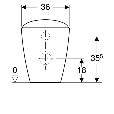 Унитаз напольный приставной безободковый Geberit Citterio (500.512.01.1)