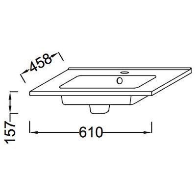 Раковина накладная Jacob Delafon - Ola 61x46 (EXS112-00)