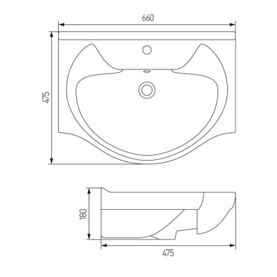 Раковина Акватон - Байкал-65 (1WH109651)